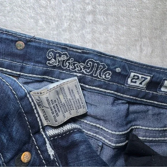Miss Me Mid-Rise Boot Cut‎ Denim Blue Jeans - Picture 9 of 11